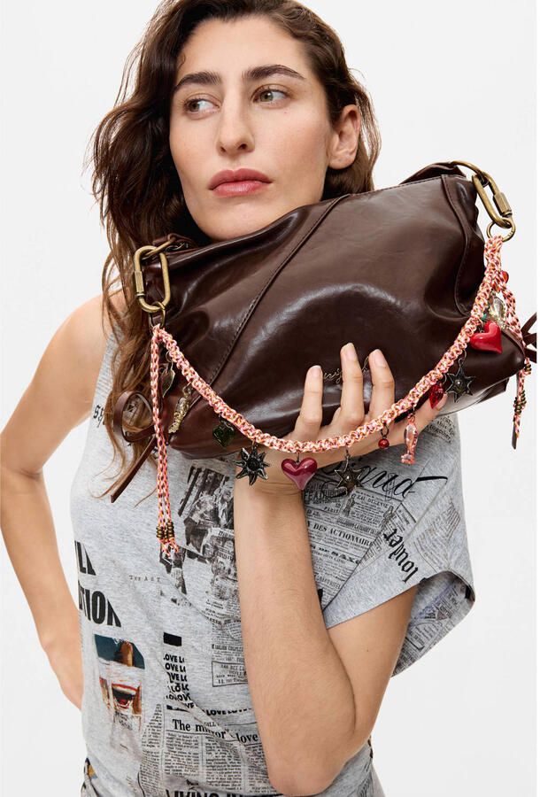 Desigual schoudertas bruin