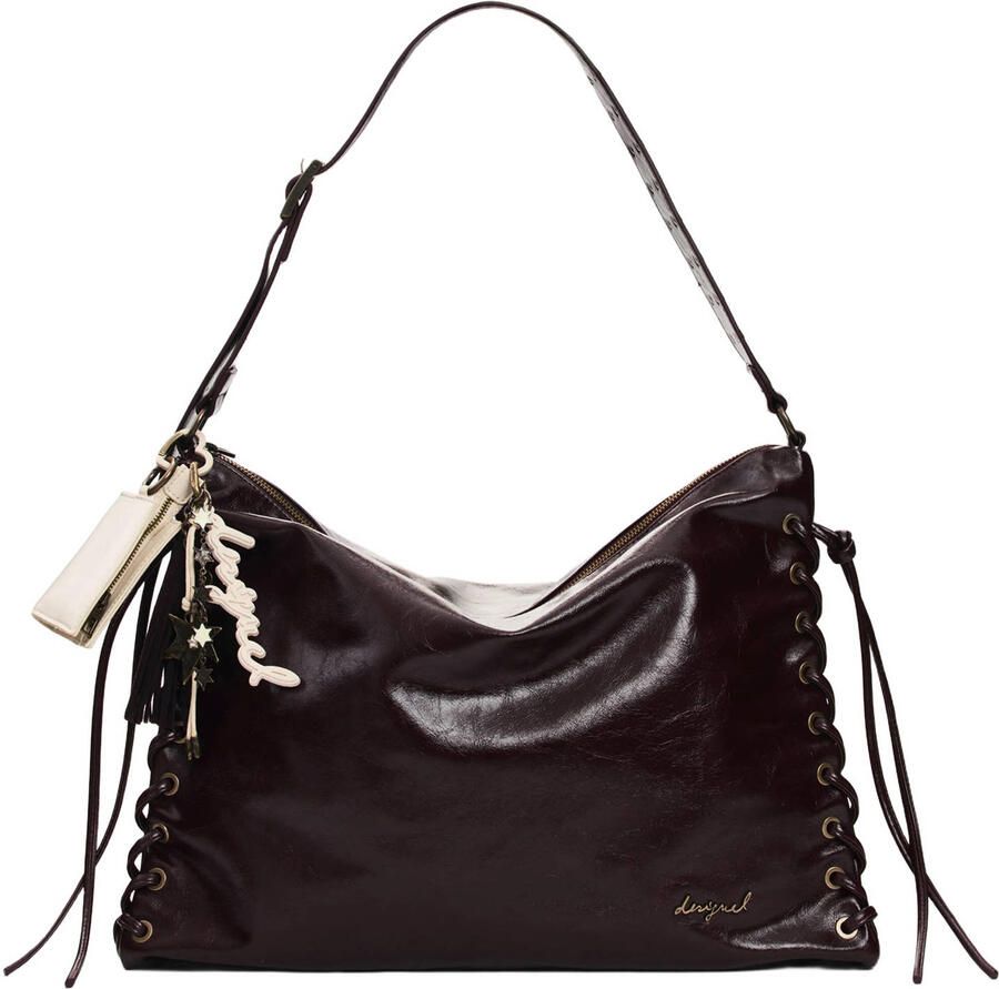 Desigual schoudertas donkerbruin