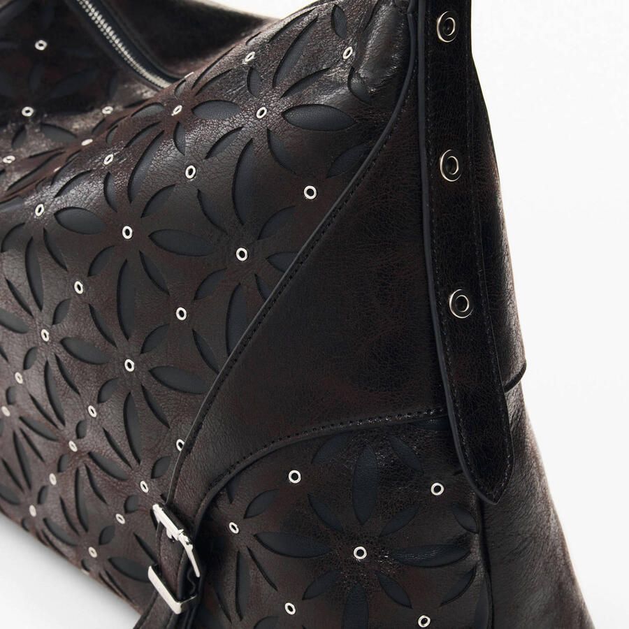 Desigual schoudertas donkerbruin - Foto 2