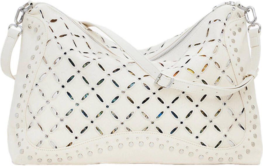 Desigual schoudertas ecru - Foto 3