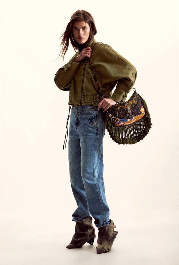 Desigual schoudertas met franjes multi