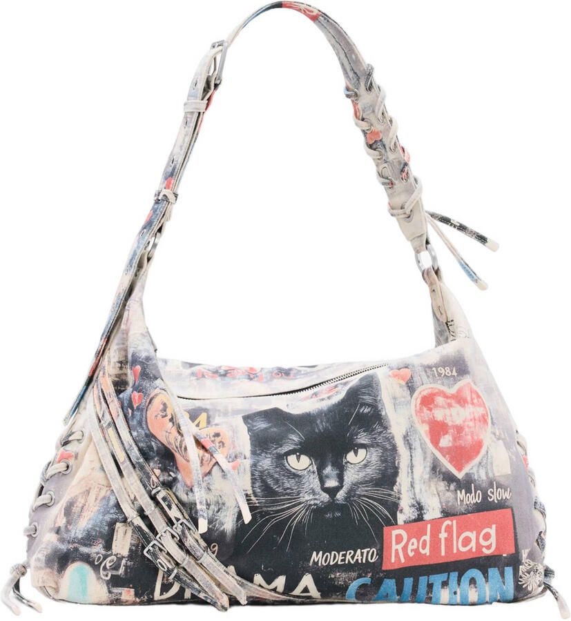 Desigual schoudertas met print multi