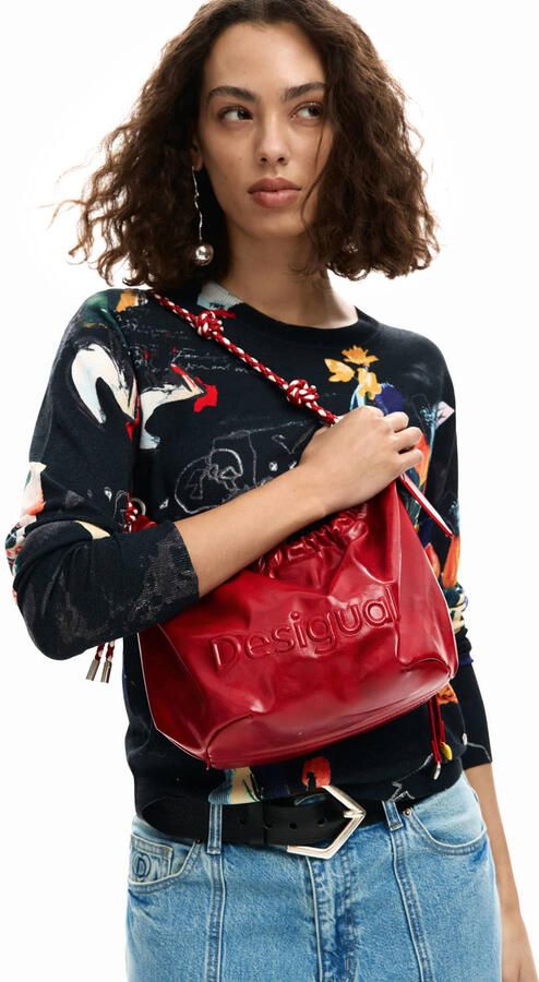 Desigual Handtas BAG HALF LOGO RED