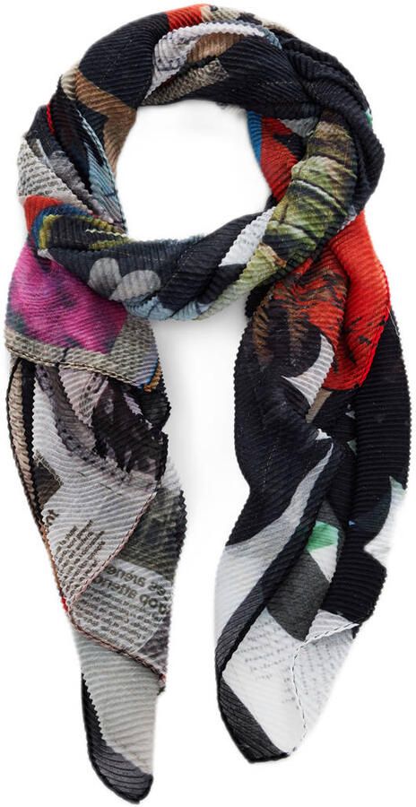 Desigual Groene Gedessineerde Polyester Sjaal Multicolor Dames