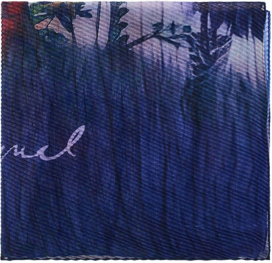 Desigual sjaal met bloemen blauw - Foto 2