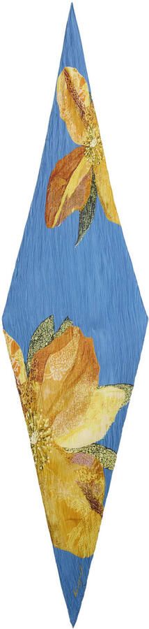 Desigual sjaal met bloemen blauw - Foto 3