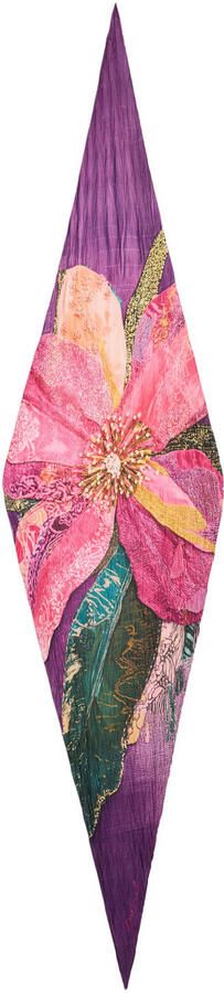 Desigual sjaal met bloemen paars - Foto 3