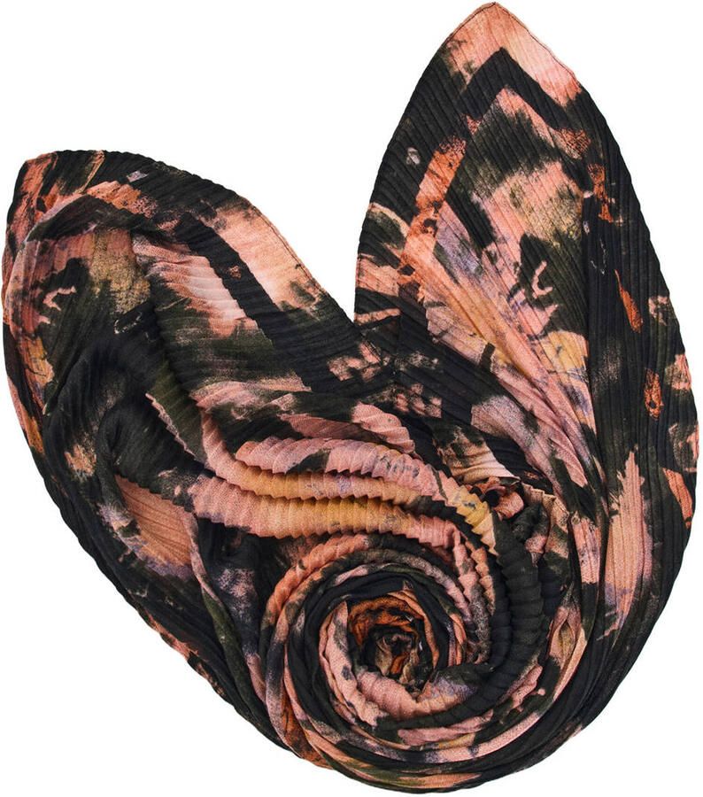 Desigual sjaal met bloemen zwart multi