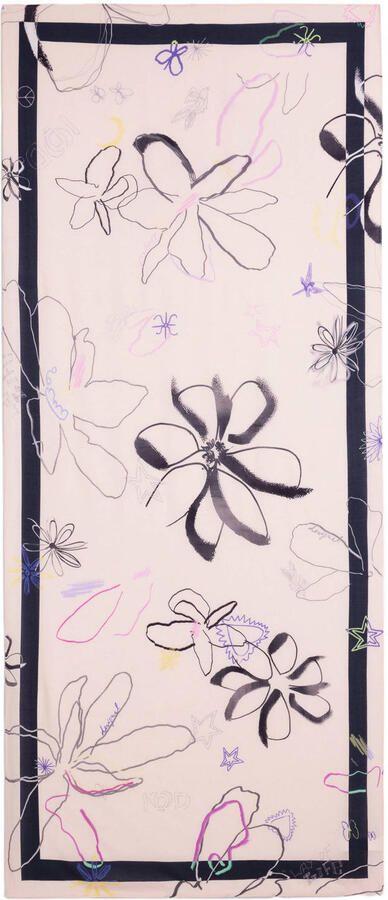 Desigual sjaal met print beige - Foto 3