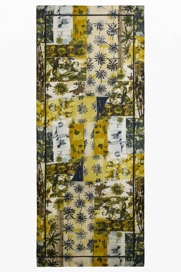 Desigual sjaal met print groen - Foto 3