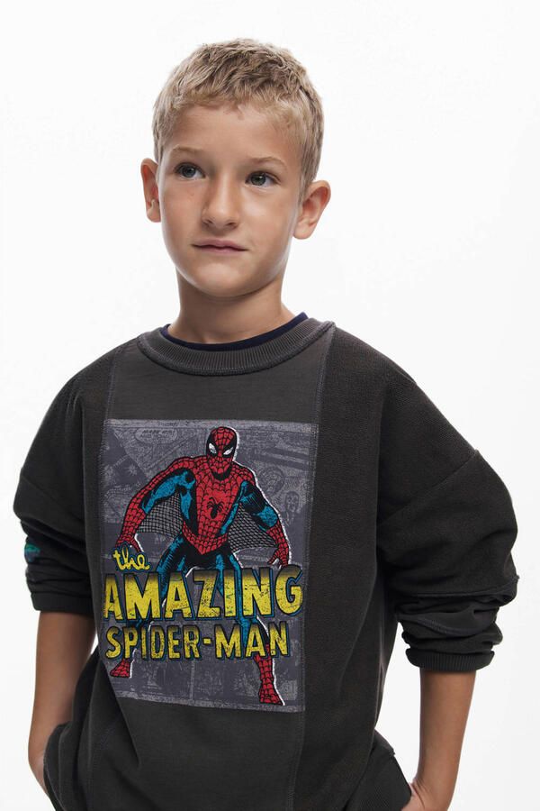 Desigual Spider-Man sweater zwart
