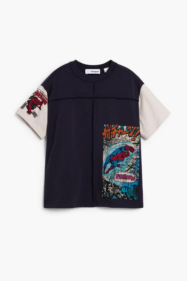 Desigual Spider-Man T-shirt donkerblauw