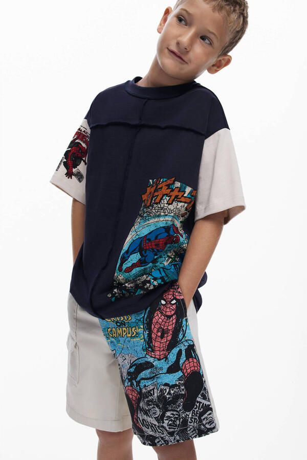 Desigual Spider-Man T-shirt donkerblauw - Foto 3