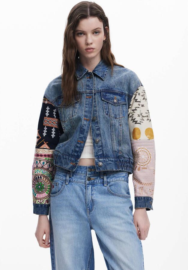 Desigual spijkerjas medium blue denim