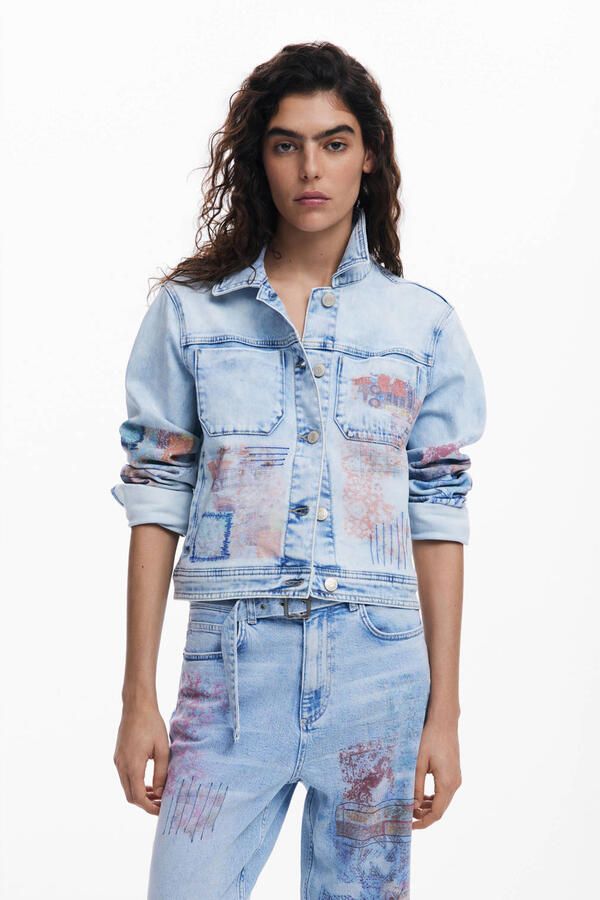 Desigual spijkerjas medium blue denim - Foto 3