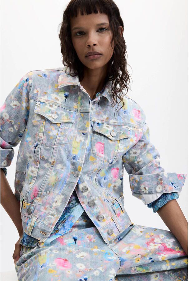 Desigual spijkerjas met print meerkleurig - Foto 2