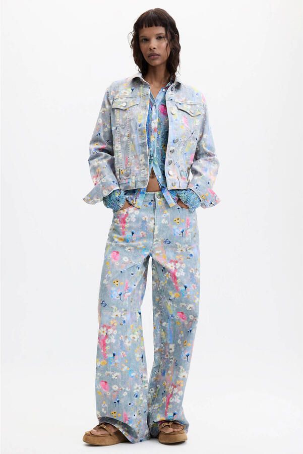 Desigual spijkerjas met print meerkleurig - Foto 3