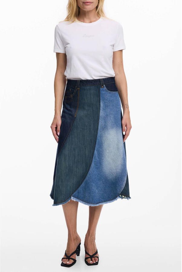 Desigual spijkerrok medium blue denim