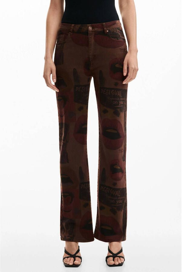 Desigual straight leg jeans bruin