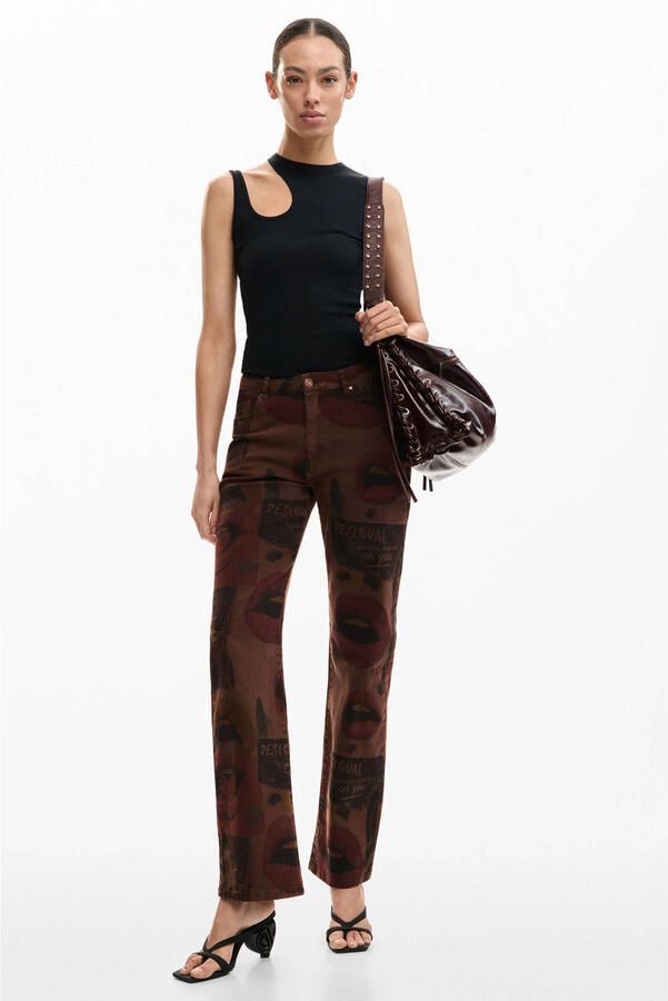 Desigual straight leg jeans bruin - Foto 2