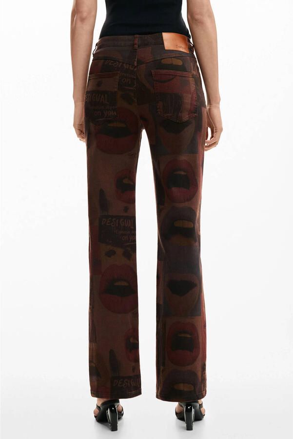 Desigual straight leg jeans bruin - Foto 3