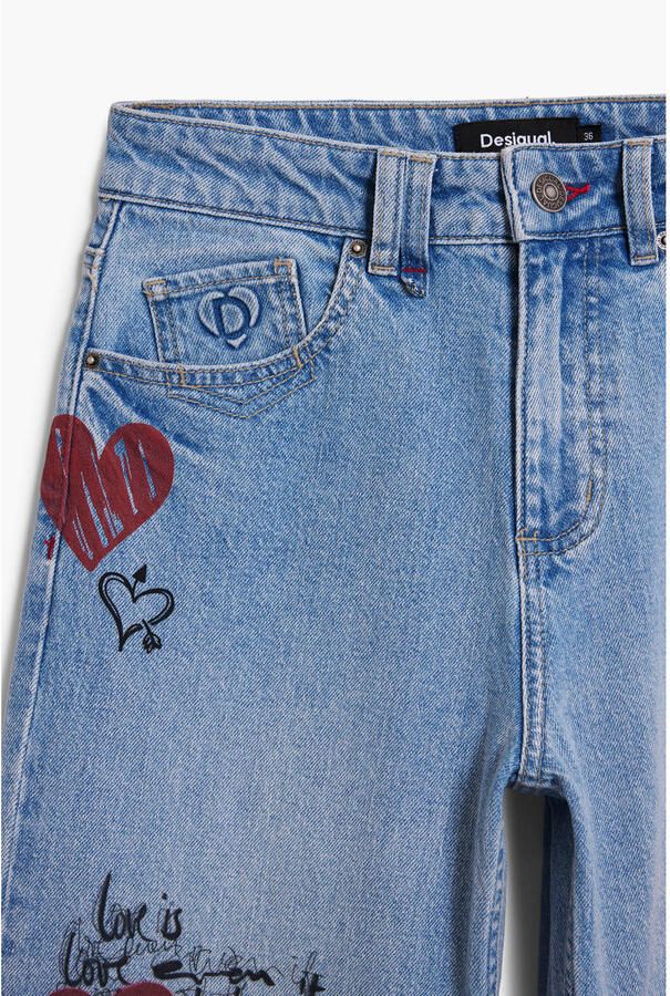 Desigual straight leg jeans medium blue denim - Foto 2