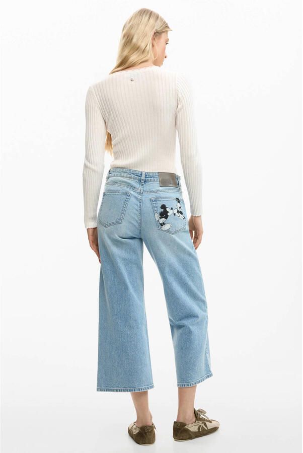 Desigual straight leg jeans medium blue denim - Foto 3