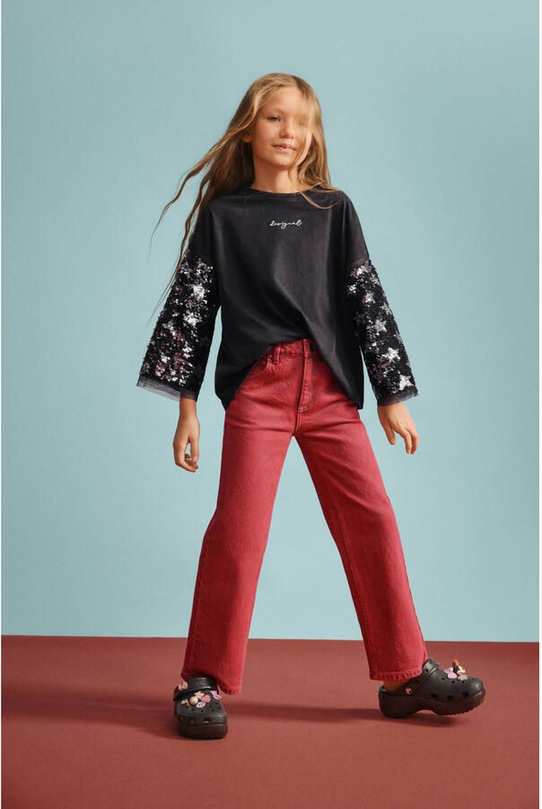 Desigual straight leg jeans rood - Foto 3