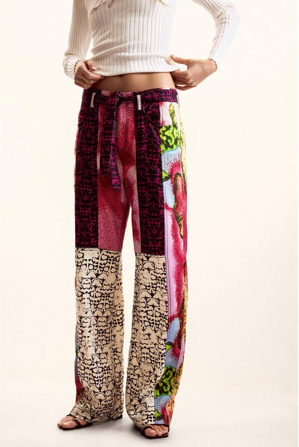 Desigual straight regular waist broek multi