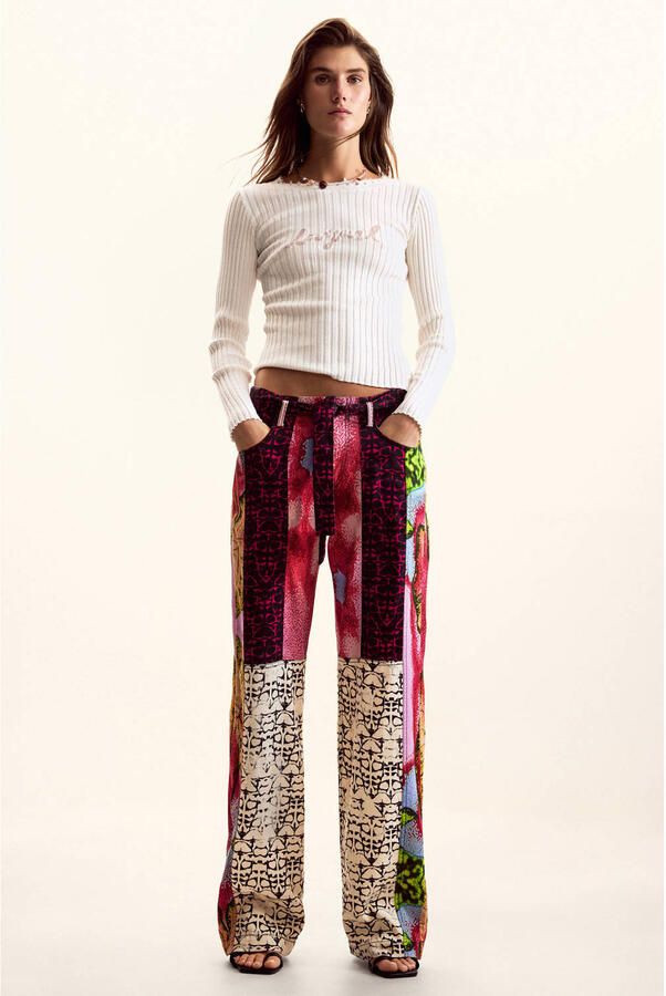 Desigual straight regular waist broek multi - Foto 2