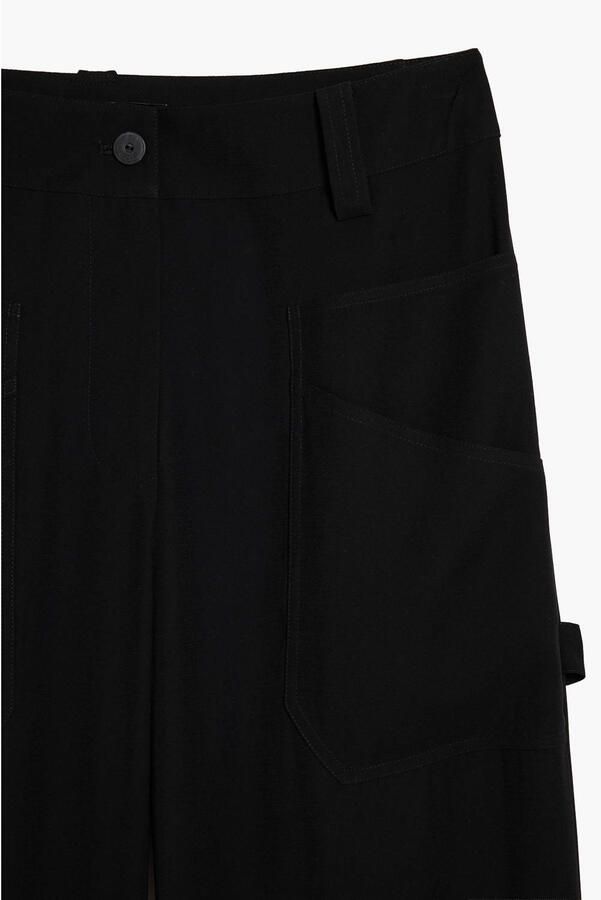 Desigual straight regular waist broek zwart - Foto 2