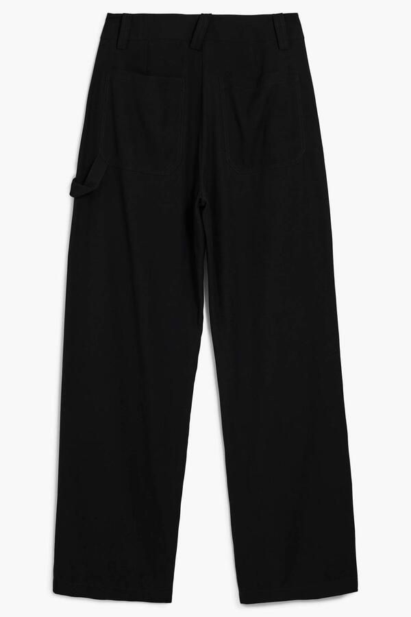 Desigual straight regular waist broek zwart - Foto 3