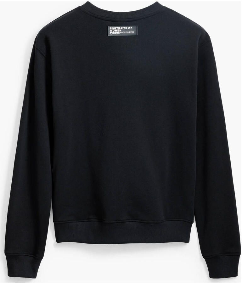 Desigual Zwart Bedrukte Sweatshirt Ronde Hals Black Dames