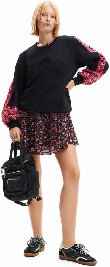 Desigual sweater zwart roze - Foto 2