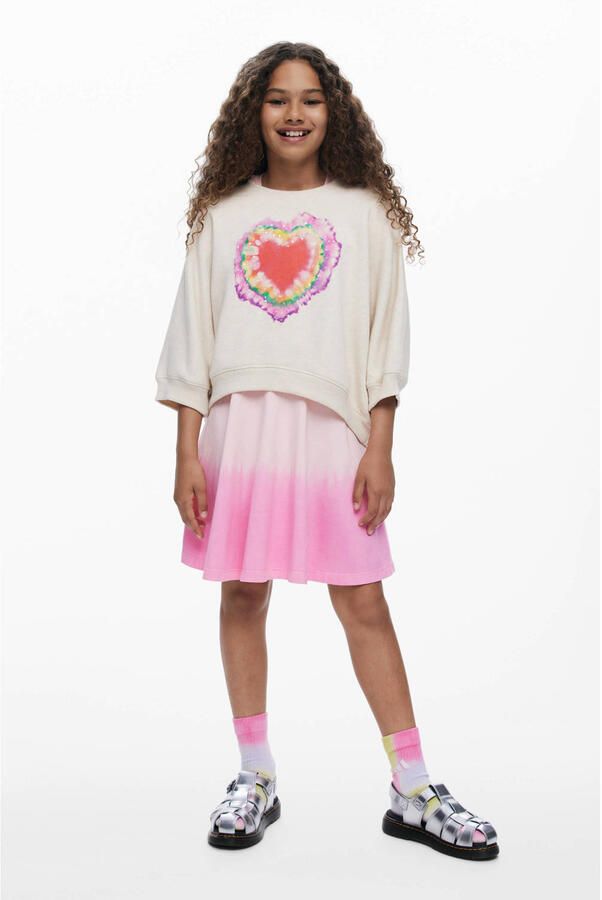 Desigual sweatjurk met pailletten ecru