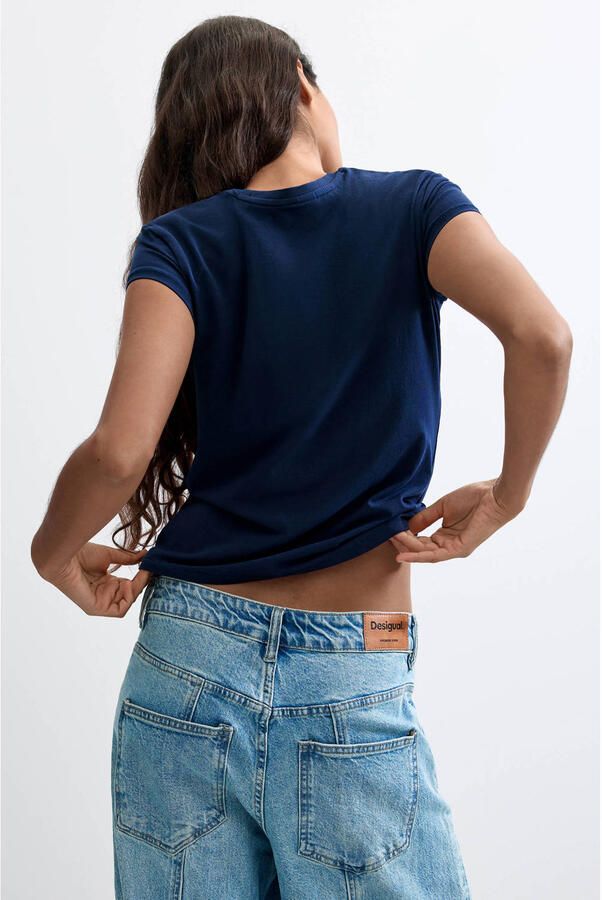 Desigual T-shirt blauw - Foto 2