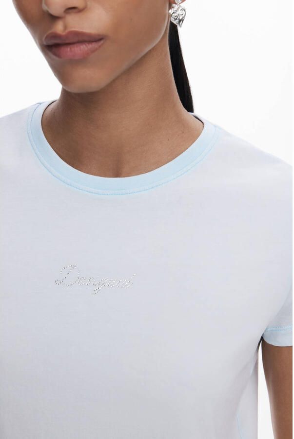 Desigual Overhemd TShirt Crystal Detail met korte mouwen - Foto 2