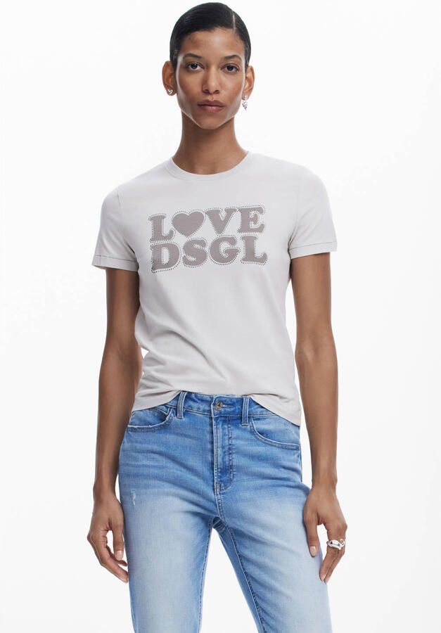 Desigual T-shirt Korte Mouw LOVE DSGL - Foto 3