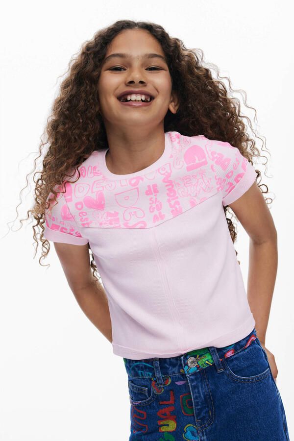 Desigual T-shirt lichtroze