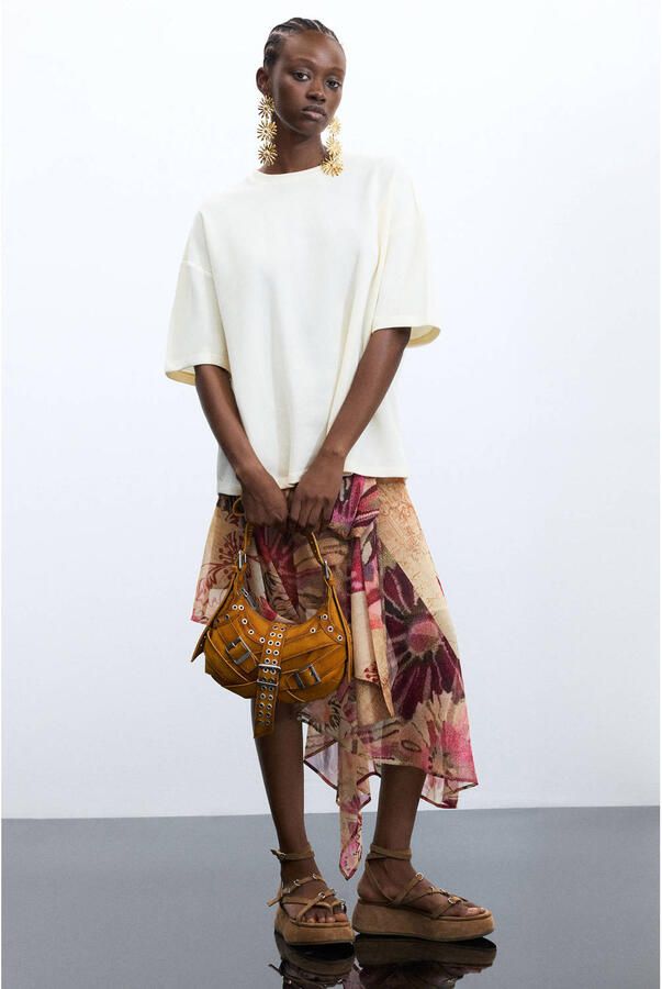 Desigual T-shirt met backprint ecru - Foto 2
