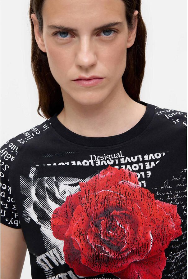Desigual T-shirt met print zwart - Foto 2