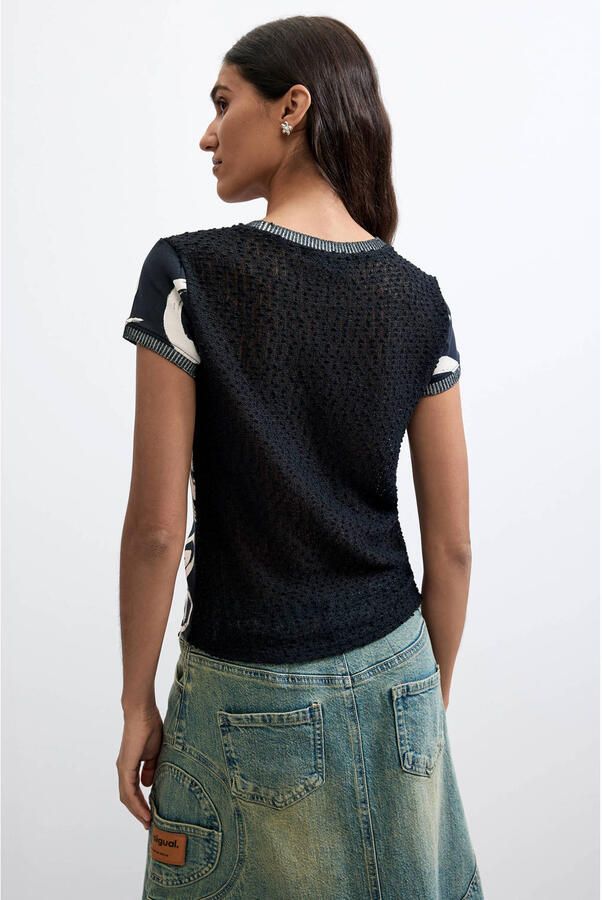 Desigual T-shirt met print zwart - Foto 3