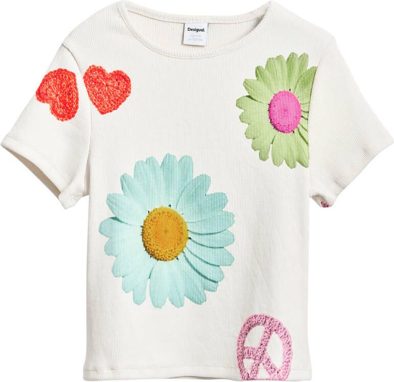 Desigual T-shirt Korte Mouw T-shirt fille Peace - Foto 3