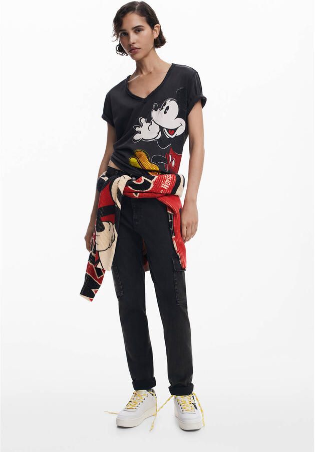 Desigual Katoenen T-shirt met korte mouwen voor dames Black Dames