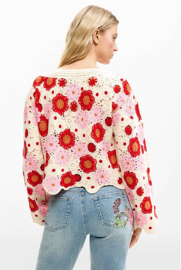 Desigual top ecru crochet - Foto 2