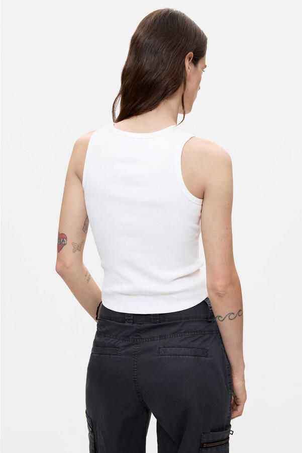 Desigual top met borduursels wit - Foto 3