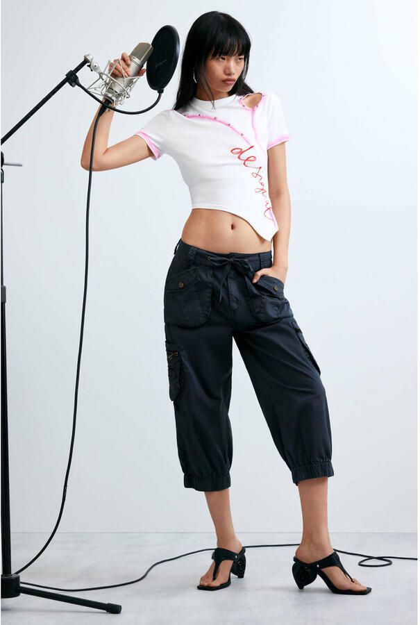 Desigual top met logo wit - Foto 2