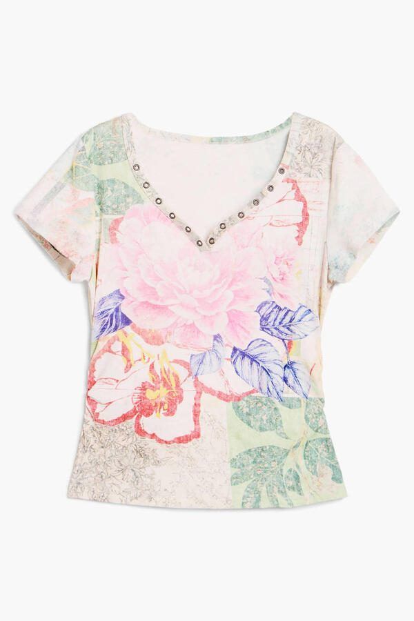 Desigual top met print meerkleurig