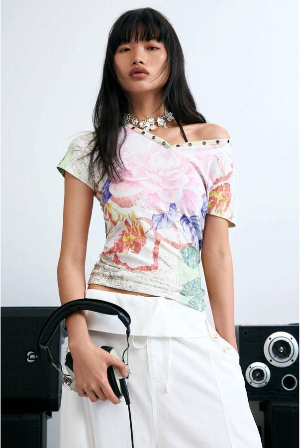 Desigual top met print meerkleurig - Foto 3
