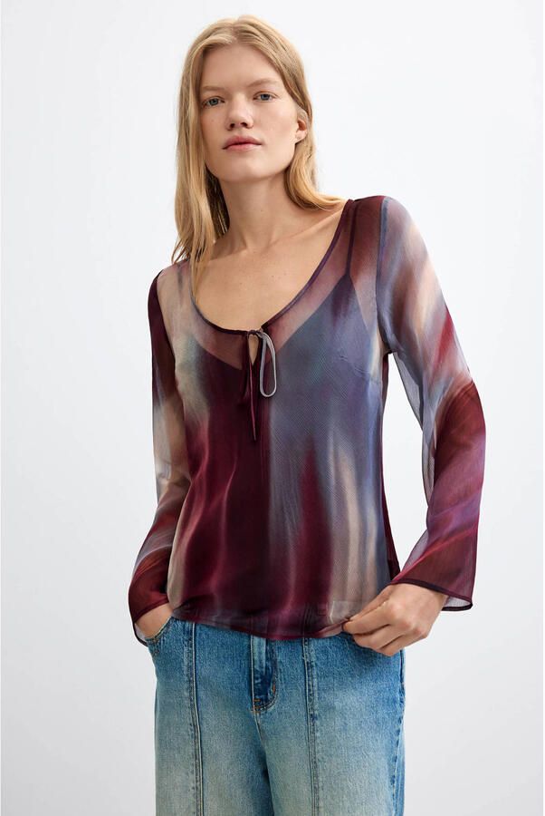 Desigual top met print meerkleurig